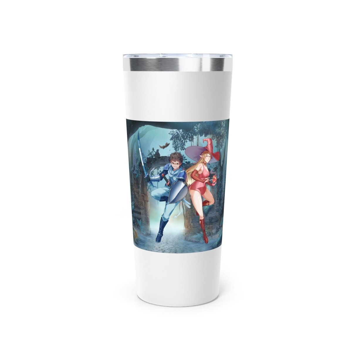 Fantasy Adventure Copper Tumbler - 22oz Insulated Cup for Gamers & Comic Fans - Jonathan Evan Hudson - Mug