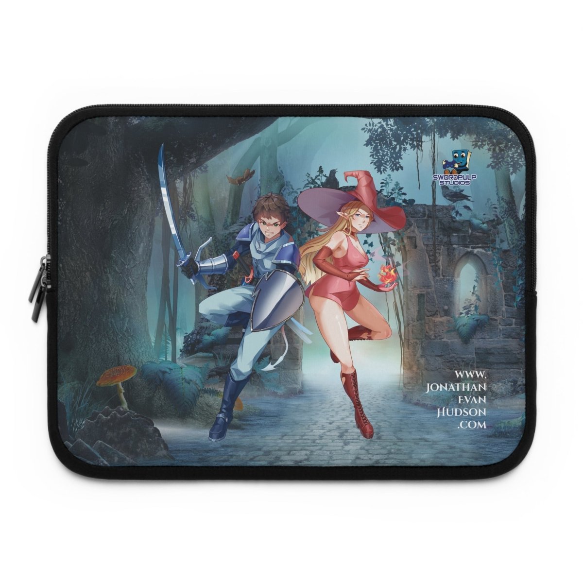 Fantasy Adventure Laptop Sleeve - Stylish Protective Case for Gamers - Swordpulp Studios - Laptop Sleeve