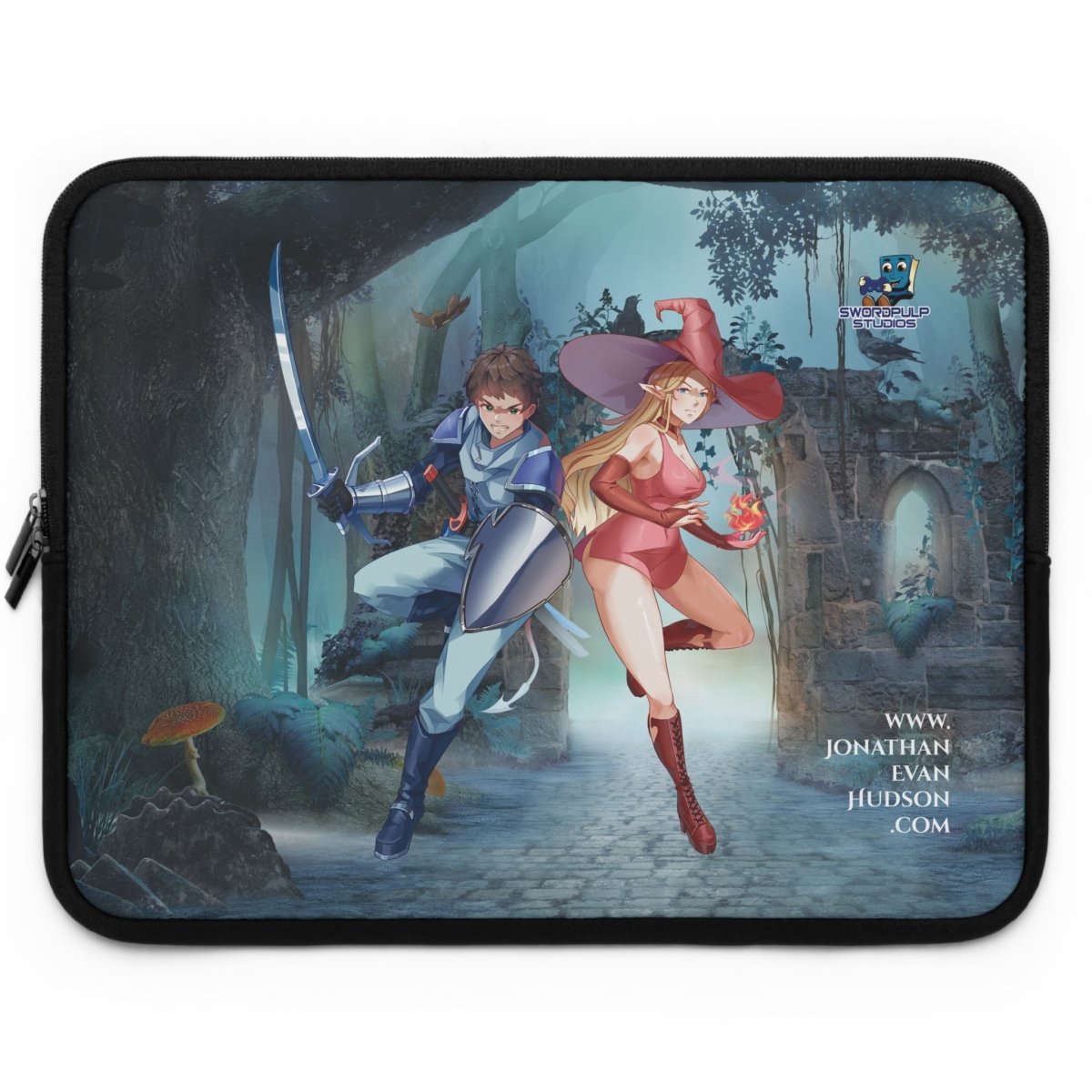 Fantasy Adventure Laptop Sleeve - Stylish Protective Case for Gamers - Swordpulp Studios - Laptop Sleeve