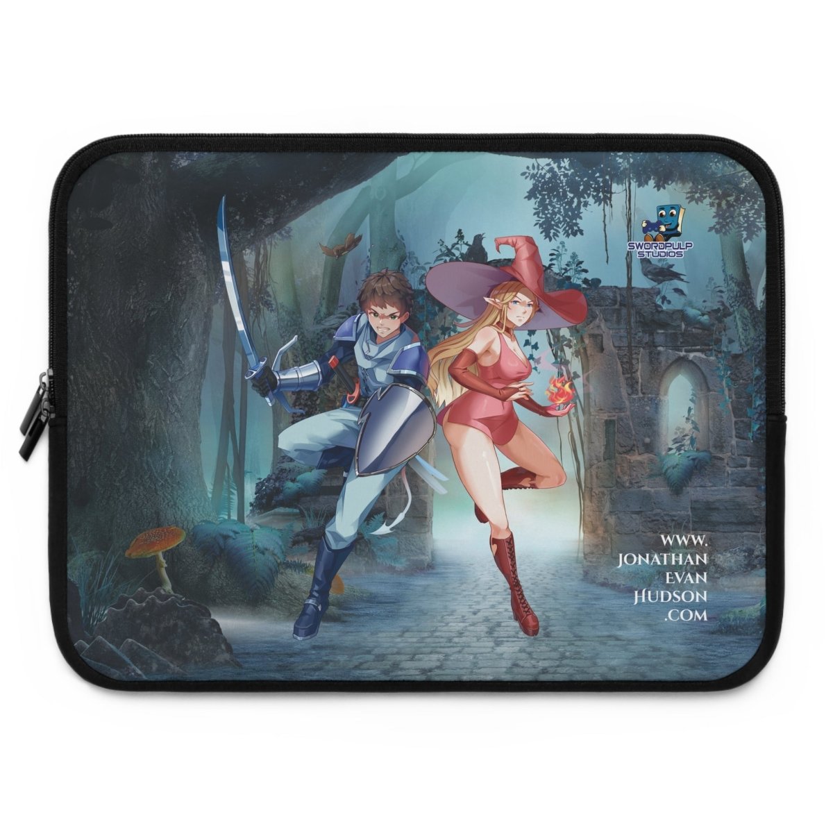Fantasy Adventure Laptop Sleeve - Stylish Protective Case for Gamers - Swordpulp Studios - Laptop Sleeve