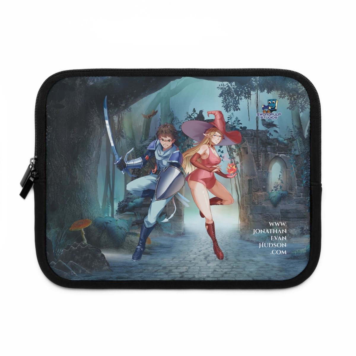 Fantasy Adventure Laptop Sleeve - Stylish Protective Case for Gamers - Swordpulp Studios - Laptop Sleeve