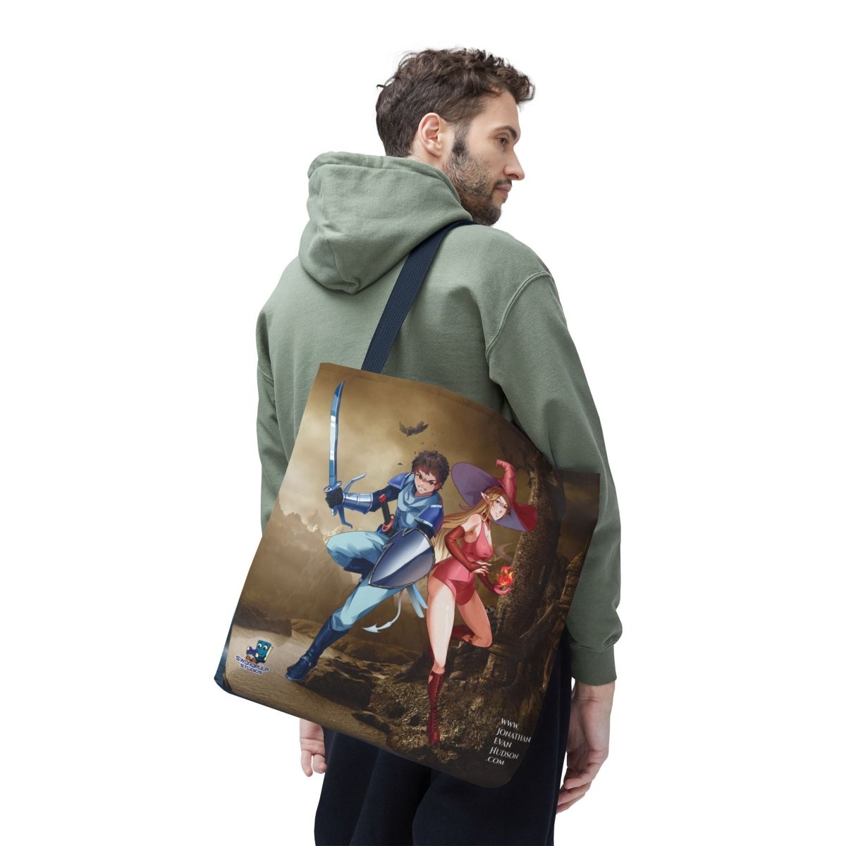 Fantasy Adventure Tote Bag - Stylish Character Art for Anime Fans - Swordpulp Studios - Bags