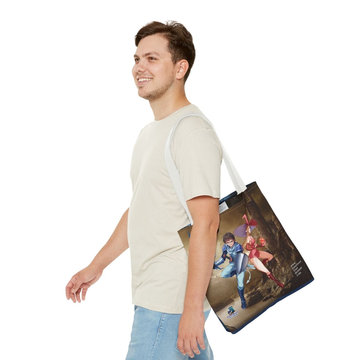 Fantasy Adventure Tote Bag - Stylish Character Art for Anime Fans - Swordpulp Studios - Bags