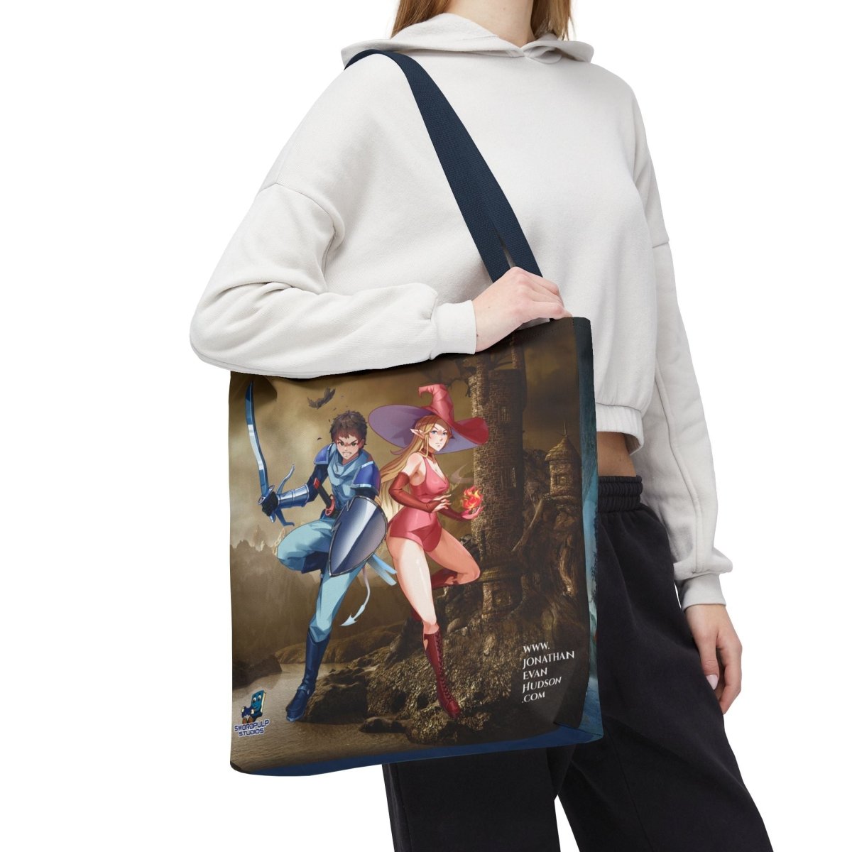 Fantasy Adventure Tote Bag - Stylish Character Art for Anime Fans - Swordpulp Studios - Bags