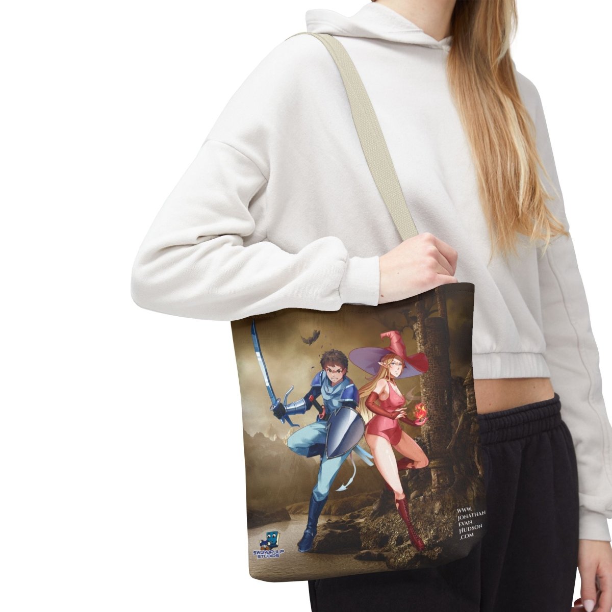 Fantasy Adventure Tote Bag - Stylish Character Art for Anime Fans - Swordpulp Studios - Bags