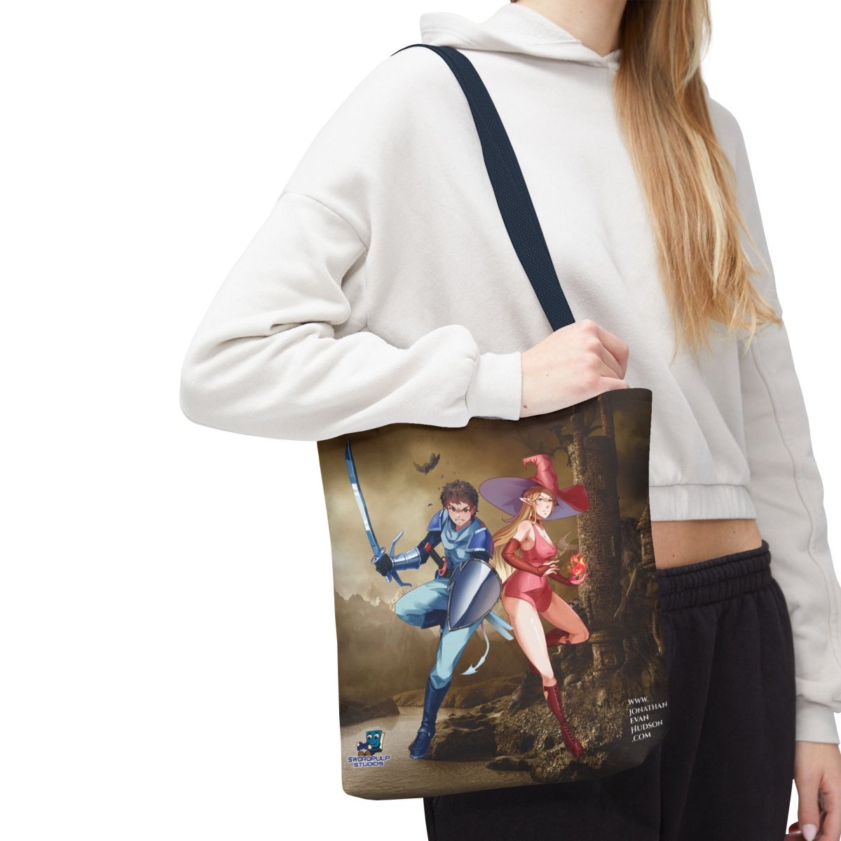 Fantasy Adventure Tote Bag - Stylish Character Art for Anime Fans - Swordpulp Studios - Bags
