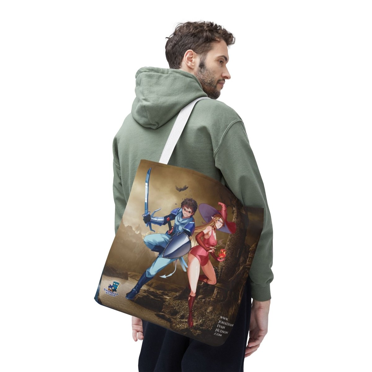 Fantasy Adventure Tote Bag - Stylish Character Art for Anime Fans - Swordpulp Studios - Bags
