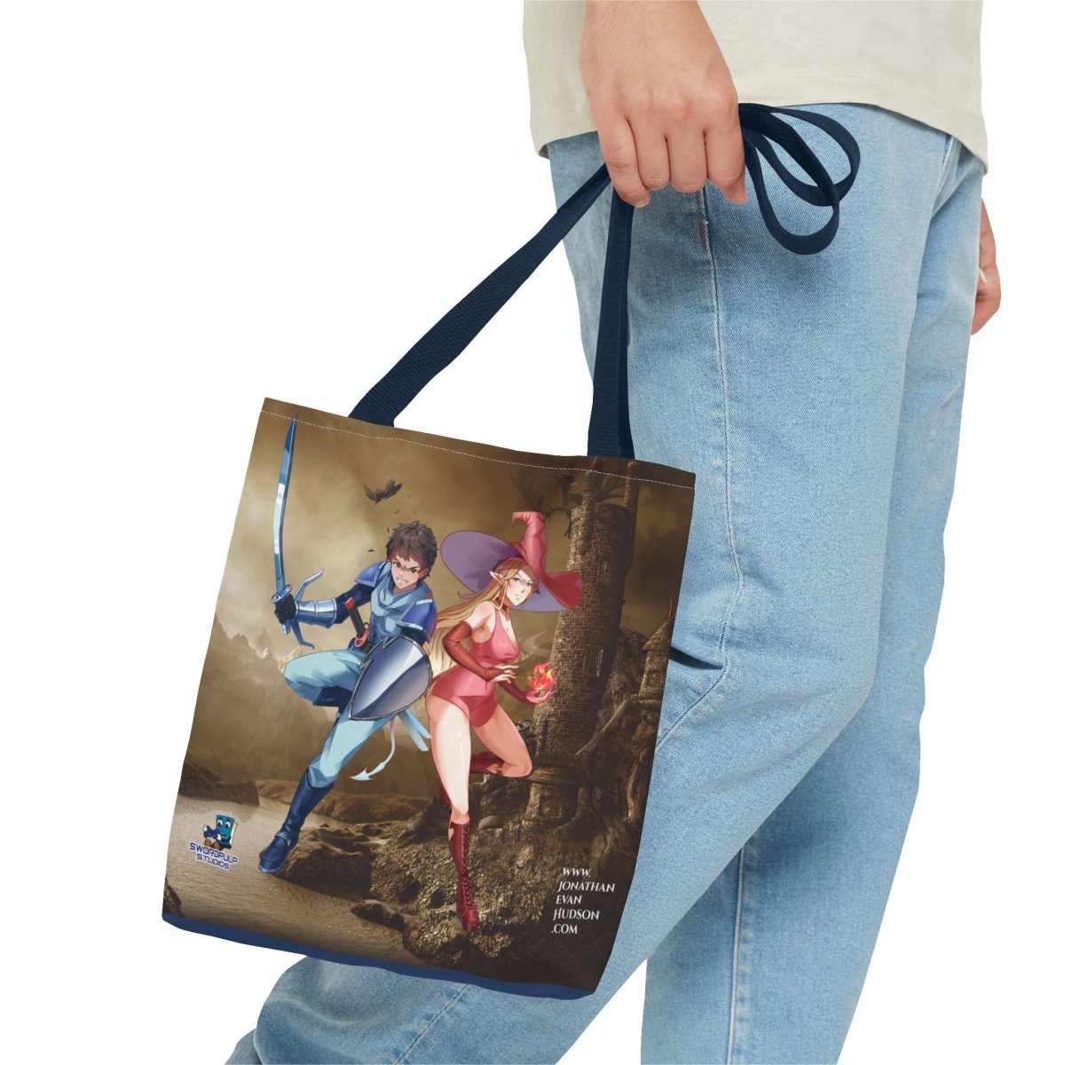 Fantasy Adventure Tote Bag - Stylish Character Art for Anime Fans - Swordpulp Studios - Bags