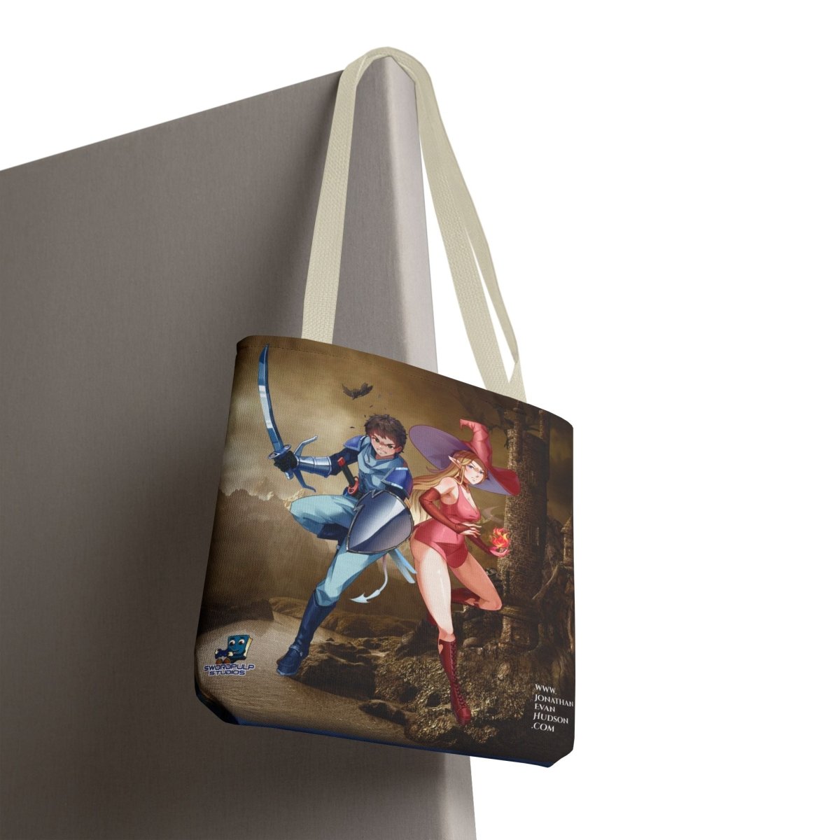 Fantasy Adventure Tote Bag - Stylish Character Art for Anime Fans - Swordpulp Studios - Bags