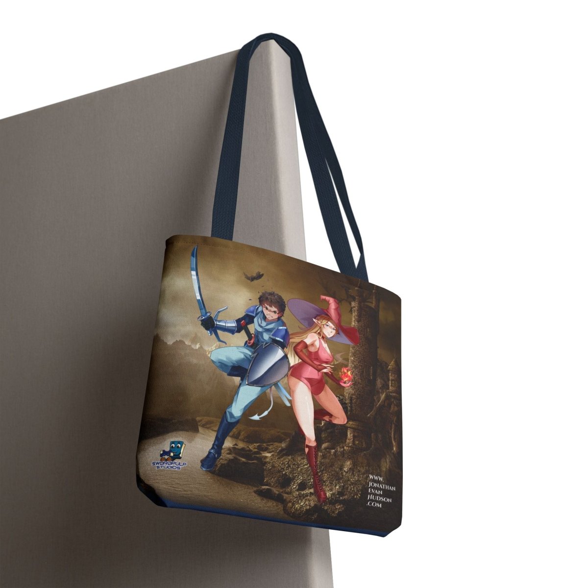 Fantasy Adventure Tote Bag - Stylish Character Art for Anime Fans - Swordpulp Studios - Bags