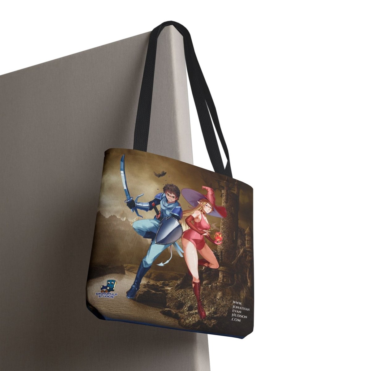 Fantasy Adventure Tote Bag - Stylish Character Art for Anime Fans - Swordpulp Studios - Bags